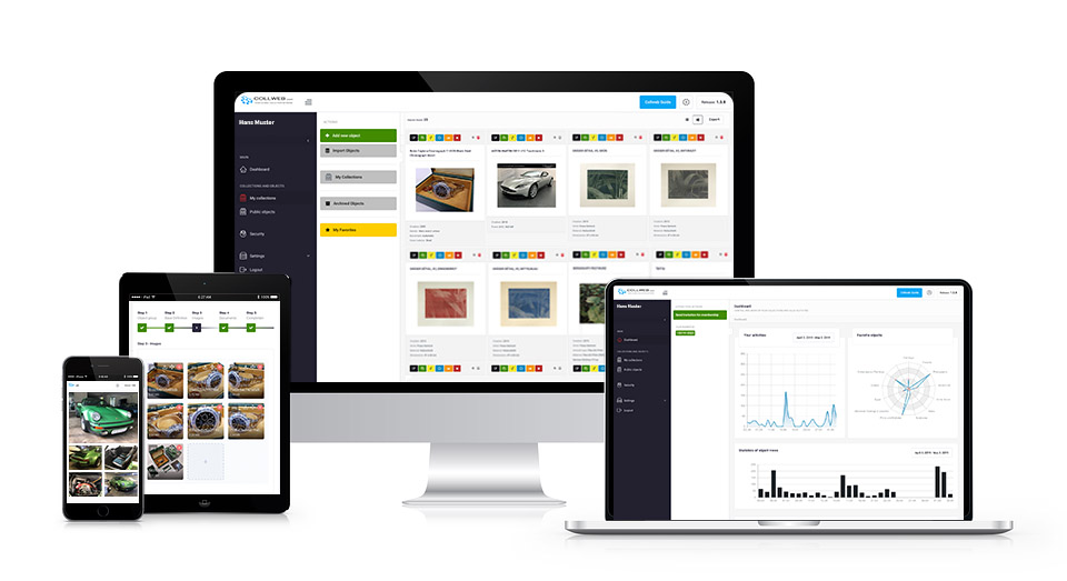 COLLWEB on Desktop, Mobile and Pad