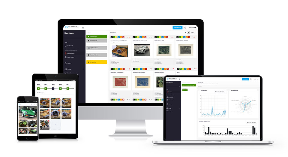 COLLWEB on Desktop, Mobile and Pad